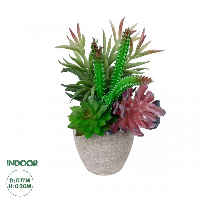 GloboStar® Artificial Garden SUCCULENT VARIUS PLANT POTTED 21039 Διακοσμητικό Φυτό Μίξ Μ17 x Υ20cm GloboStar® Artificial Garden SUCCULENT VARIUS PLANT POTTED 21039 Διακοσμητικό Φυτό Μίξ Μ17 x Υ20cm