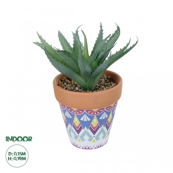 GloboStar® Artificial Garden SUCCULENT ALOE POTTED PLANT 21053 Διακοσμητικό Φυτό Αλόη Φ15 x Υ19cm GloboStar® Artificial Garden SUCCULENT ALOE POTTED PLANT 21053 Διακοσμητικό Φυτό Αλόη Φ15 x Υ19cm
