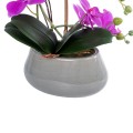 GloboStar® Artificial Garden HOT PINK ORCHID 21119 Διακοσμητικό Έντονο Ροζ Ορχιδέα Υ45cm