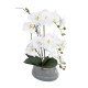 GloboStar® Artificial Garden WHITE ORCHID 21120 Διακοσμητικό Φυτό Λευκή Ορχιδέα Υ43cm GloboStar® Artificial Garden WHITE ORCHID 21120 Διακοσμητικό Φυτό Λευκή Ορχιδέα Υ43cm