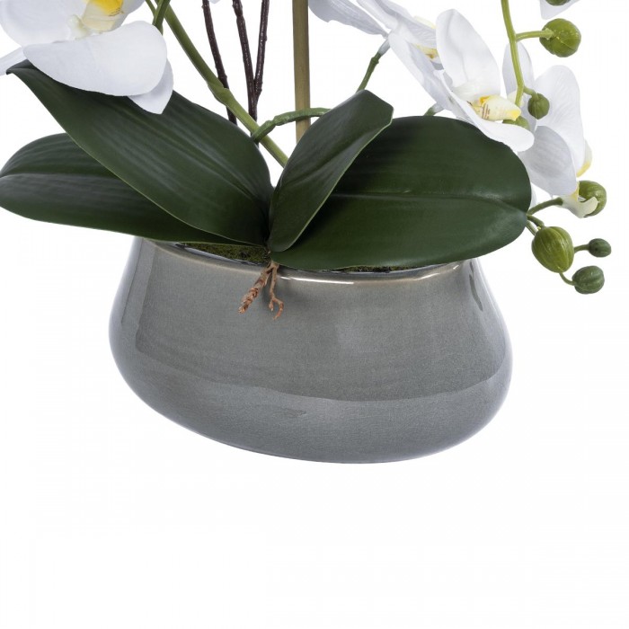 GloboStar® Artificial Garden WHITE ORCHID 21120 Διακοσμητικό Φυτό Λευκή Ορχιδέα Υ43cm GloboStar® Artificial Garden WHITE ORCHID 21120 Διακοσμητικό Φυτό Λευκή Ορχιδέα Υ43cm