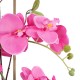 GloboStar® Artificial Garden PINK ORCHID 21121 Διακοσμητικό Φυτό Έντονο Ροζ Ορχιδέα Υ43cm