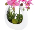 GloboStar® Artificial Garden PINK ORCHID 21127 Διακοσμητικό Φυτό Έντονο Ροζ Ορχιδέα Υ39cm GloboStar® Artificial Garden PINK ORCHID 21127 Διακοσμητικό Φυτό Έντονο Ροζ Ορχιδέα Υ39cm