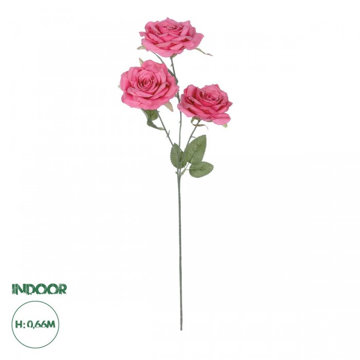 GloboStar® Artificial Garden HOT PINK ROSE BRANCH 21135 Τεχνητό Διακοσμητικό Κλαδί Τριαντάφυλλο Έντονο Ροζ Y85cm GloboStar® Artificial Garden HOT PINK ROSE BRANCH 21135 Τεχνητό Διακοσμητικό Κλαδί Τριαντάφυλλο Έντονο Ροζ Y85cm