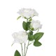 GloboStar® Artificial Garden WHITE ROSE BRANCH 21138 Τεχνητό Διακοσμητικό Κλαδί Λεύκο Τριαντάφυλλο Y66cm