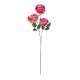 GloboStar® Artificial Garden HOT PINK ROSE BRANCH 21139 Τεχνητό Διακοσμητικό Κλαδί έντονο ΡοζΤριαντάφυλλο Y80cm