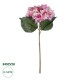 GloboStar® Artificial Garden PINK HYDRANGEA BRANCH 21140 Τεχνητό Διακοσμητικό Κλαδί έντονο ΡοζΟρτανσίας Y47cm