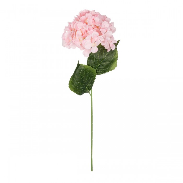GloboStar® Artificial Garden PINK HYDRANGEA BRANCH 21143 Τεχνητό Διακοσμητικό Κλαδί ΡοζΟρτανσίας Y73cm