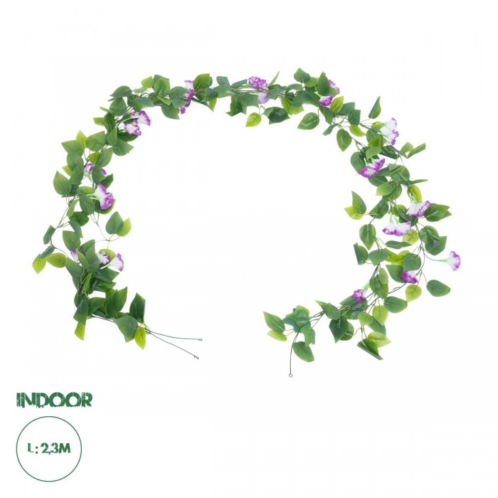 GloboStar® Artificial Garden MORNING GLORY GARLAND 21152 Τεχνητή Διακοσμητική Γιρλάντα Ορτανσίας 230cm Σετ 2 τεμαχίων