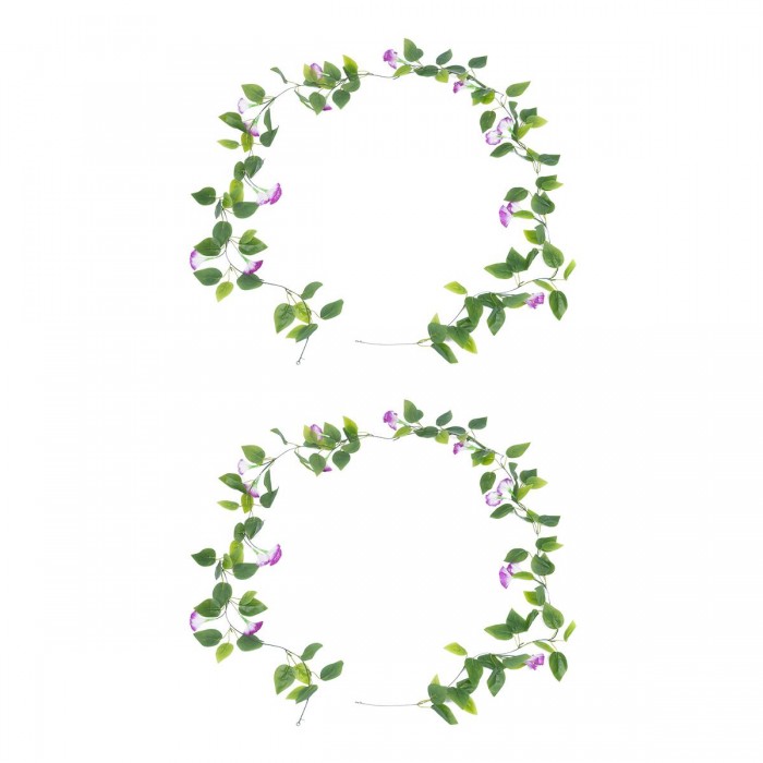 GloboStar® Artificial Garden MORNING GLORY GARLAND 21152 Τεχνητή Διακοσμητική Γιρλάντα Ορτανσίας 230cm Σετ 2 τεμαχίων