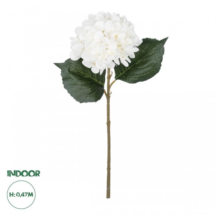 GloboStar® Artificial Garden WHITE HYDRANGEA BRANCH 21173 Τεχνητό Διακοσμητικό Κλαδί Ορτανσίας Λευκό Y47cm GloboStar® Artificial Garden WHITE HYDRANGEA BRANCH 21173 Τεχνητό Διακοσμητικό Κλαδί Ορτανσίας Λευκό Y47cm