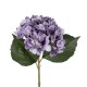 GloboStar® Artificial Garden PURPLE HYDRANGEA BRANCH 21181 Τεχνητό Διακοσμητικό Κλαδί Ορτανσίας Βαθύ Μωβ  Y47cm