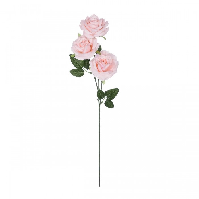 GloboStar® Artificial Garden LIGHT PINK  CLIMBING ROSE BRANCH 21193 Τεχνητό Διακοσμητικό Κλαδί Τριαντάφυλλο Ανοιχτό Ροζ Y66cm