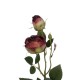 GloboStar® Artificial Garden RED DAMASK CLIMBING ROSE BRANCH 21197 Τεχνητό Διακοσμητικό Κλαδί Τριαντάφυλλο Κόκκινο Y55cm