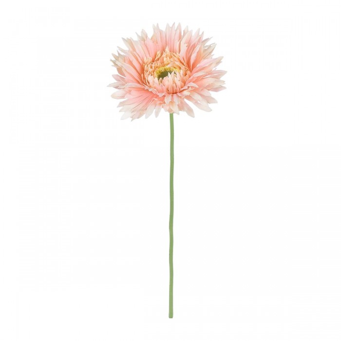 GloboStar® Artificial Garden PINK GERBERA  BRANCH 21105 Τεχνητό Διακοσμητικό Κλαδί Ζέρμπερας Ροζ Y44cm