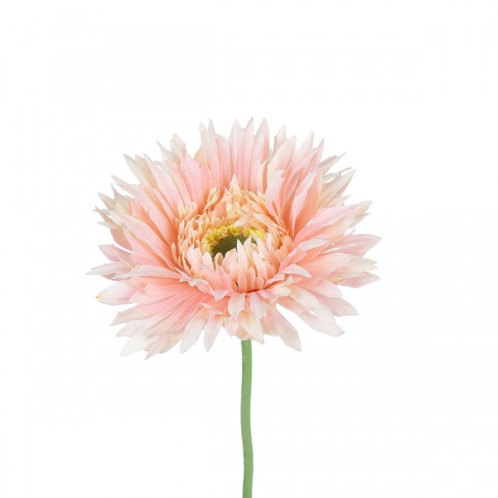 GloboStar® Artificial Garden PINK GERBERA  BRANCH 21105 Τεχνητό Διακοσμητικό Κλαδί Ζέρμπερας Ροζ Y44cm