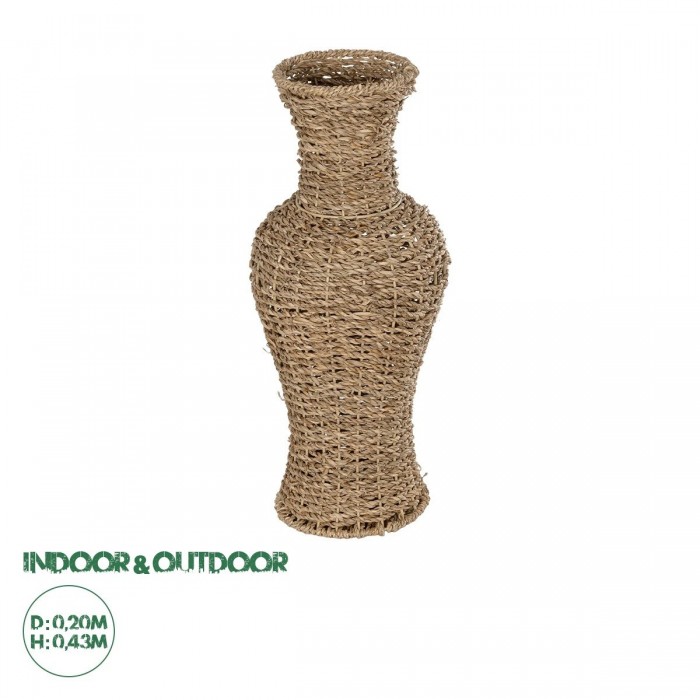 GloboStar® Artificial Garden TEXAS 21238 Διακοσμητικό Πλεκτό Καλάθι - Κασπώ Γλάστρα - Flower Pot Μπεζ Μ20 x Π20 x Υ43cm GloboStar® Artificial Garden TEXAS 21238 Διακοσμητικό Πλεκτό Καλάθι - Κασπώ Γλάστρα - Flower Pot Μπεζ Μ20 x Π20 x Υ43cm