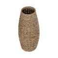 GloboStar® Artificial Garden FRANCISCO 21240 Διακοσμητικό Πλεκτό Καλάθι - Κασπώ Γλάστρα - Flower Pot Μπεζ Μ20 x Π20 x Υ41cm