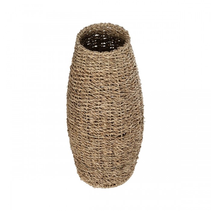 GloboStar® Artificial Garden FRANCISCO 21240 Διακοσμητικό Πλεκτό Καλάθι - Κασπώ Γλάστρα - Flower Pot Μπεζ Μ20 x Π20 x Υ41cm