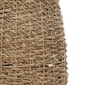 GloboStar® Artificial Garden FRANCISCO 21240 Διακοσμητικό Πλεκτό Καλάθι - Κασπώ Γλάστρα - Flower Pot Μπεζ Μ20 x Π20 x Υ41cm