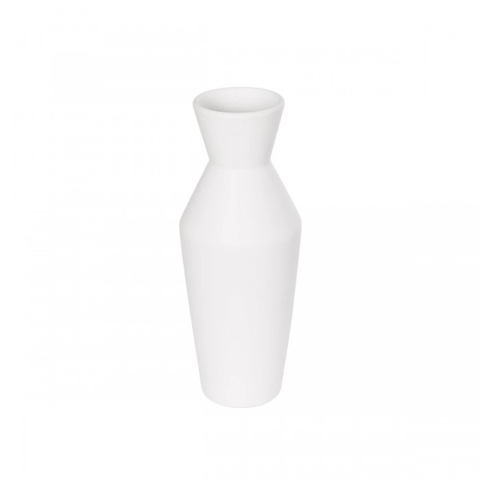 GloboStar® Artificial Garden MALVINA 21285 Διακοσμητικό Κεραμικό Βάζo Λευκό Π10 x Μ10 x Υ24cm GloboStar® Artificial Garden MALVINA 21285 Διακοσμητικό Κεραμικό Βάζo Λευκό Π10 x Μ10 x Υ24cm