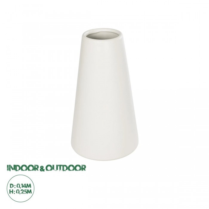 GloboStar® Artificial Garden CONSOLI 21287 Διακοσμητικό Κεραμικό Βάζο Μπεζ Μ14 x Π14 x Υ25cm GloboStar® Artificial Garden CONSOLI 21287 Διακοσμητικό Κεραμικό Βάζο Μπεζ Μ14 x Π14 x Υ25cm
