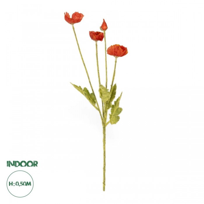 GloboStar® Artificial Garden RED POPPY BRANCH 21333 Τεχνητό Διακοσμητικό Κλαδί Παπαρούνα Κόκκινη Y50cm GloboStar® Artificial Garden RED POPPY BRANCH 21333 Τεχνητό Διακοσμητικό Κλαδί Παπαρούνα Κόκκινη Y50cm