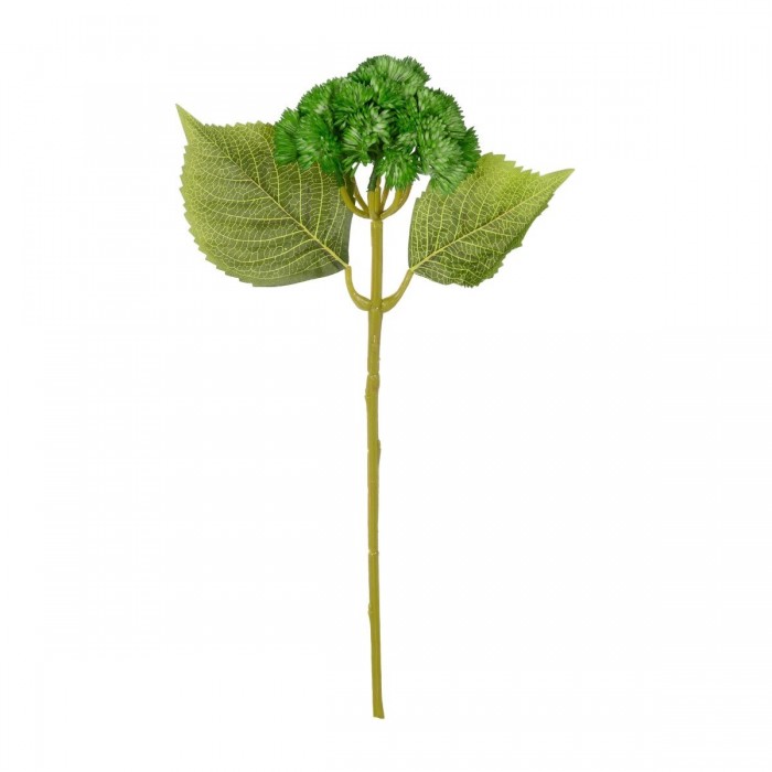 GloboStar® Artificial Garden OLIVE GREEN SEDUM BRANCH 21340 Τεχνητό Διακοσμητικό Κλαδί Πράσινο Σέδο Y38cm