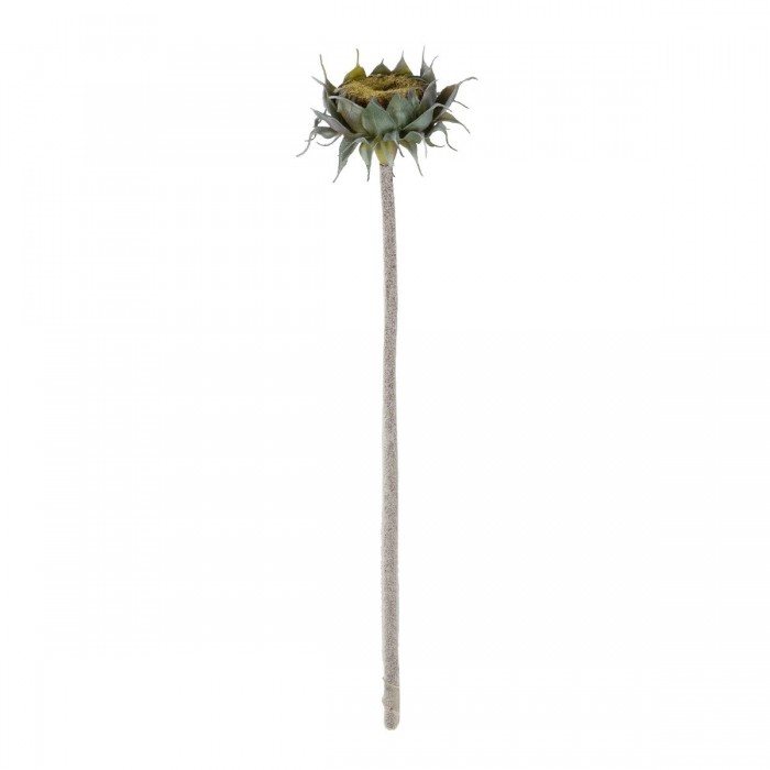 GloboStar® Artificial Garden GREEN SUNFLOWER BRANCH 21378 Τεχνητό Διακοσμητικό Κλαδί Ηλιοτρόπιο Πράσινο Y60cm