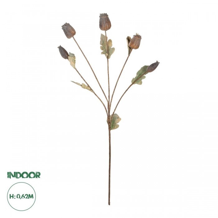 GloboStar® Artificial Garden POPPY FRUIT BRANCH 21432 Τεχνητό Διακοσμητικό Κλαδί Παπαρούνα Y62cm GloboStar® Artificial Garden POPPY FRUIT BRANCH 21432 Τεχνητό Διακοσμητικό Κλαδί Παπαρούνα Y62cm
