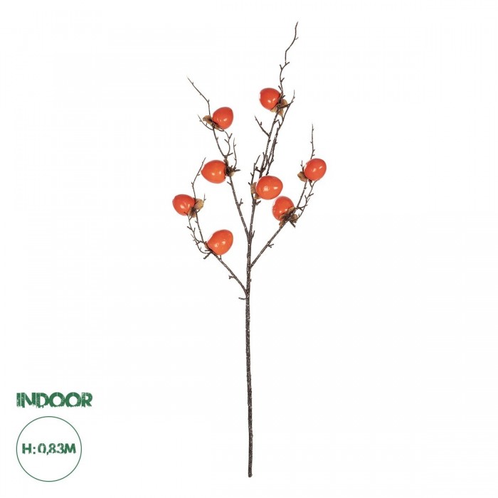 GloboStar® Artificial Garden ORANGE PERSIMMON FRUIT BRANCH 21438 Τεχνητό Διακοσμητικό Πορτοκαλί Κλαδί Λωτός Y83cm GloboStar® Artificial Garden ORANGE PERSIMMON FRUIT BRANCH 21438 Τεχνητό Διακοσμητικό Πορτοκαλί Κλαδί Λωτός Y83cm