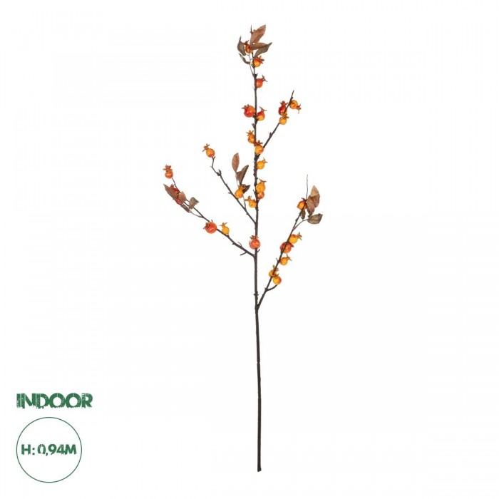 GloboStar® Artificial Garden ORANGE BERRIES FRUIT BRANCH 21443 Τεχνητό Διακοσμητικό Κλαδί Πορτοκαλί Γκί Y94cm GloboStar® Artificial Garden ORANGE BERRIES FRUIT BRANCH 21443 Τεχνητό Διακοσμητικό Κλαδί Πορτοκαλί Γκί Y94cm