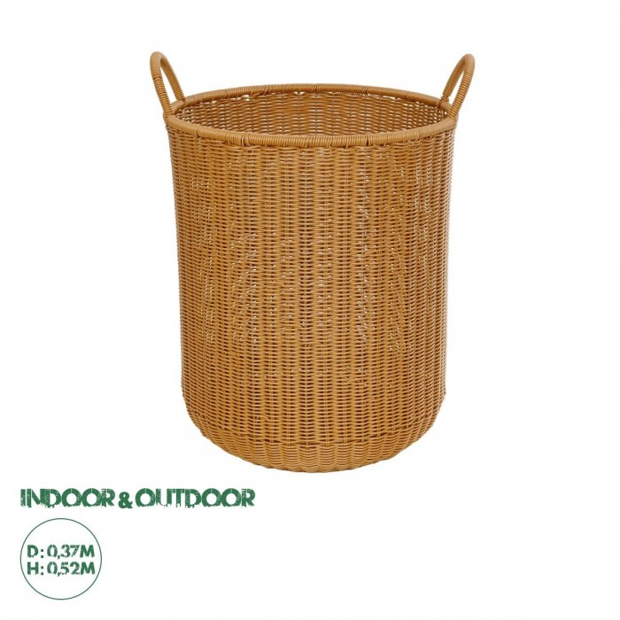 GloboStar® Artificial Garden TORINO 21492 Διακοσμητικό Πλεκτό Καλάθι - Κασπώ Γλάστρα - Flower Pot Μπεζ Φ37cm x Υ52cm GloboStar® Artificial Garden TORINO 21492 Διακοσμητικό Πλεκτό Καλάθι - Κασπώ Γλάστρα - Flower Pot Μπεζ Φ37cm x Υ52cm