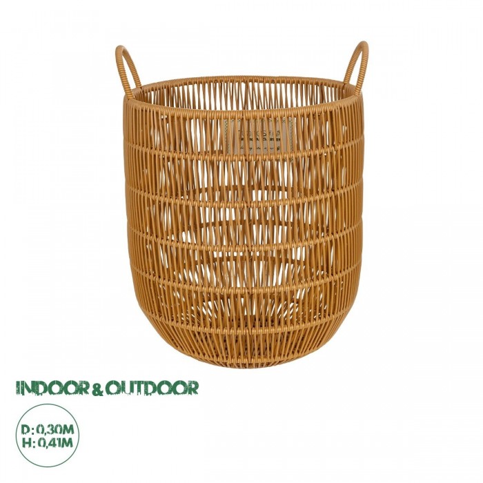 GloboStar® Artificial Garden OSAKA 21494 Διακοσμητικό Πλεκτό Καλάθι - Κασπώ Γλάστρα - Flower Pot Μπεζ Φ30cm x Υ41cm GloboStar® Artificial Garden OSAKA 21494 Διακοσμητικό Πλεκτό Καλάθι - Κασπώ Γλάστρα - Flower Pot Μπεζ Φ30cm x Υ41cm