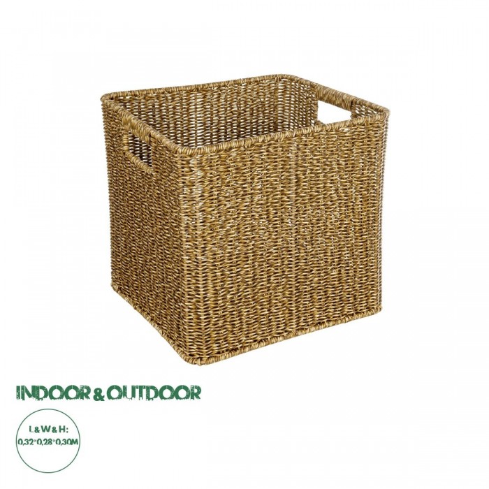 GloboStar® Artificial Garden SIENA 21497 Διακοσμητικό Πλεκτό Καλάθι - Κασπώ Γλάστρα - Flower Pot Μπεζ Μ32 x Π28 x Υ30cm GloboStar® Artificial Garden SIENA 21497 Διακοσμητικό Πλεκτό Καλάθι - Κασπώ Γλάστρα - Flower Pot Μπεζ Μ32 x Π28 x Υ30cm