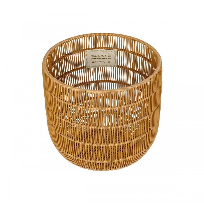 GloboStar® Artificial Garden DAKOTA 21498 Διακοσμητικό Πλεκτό Καλάθι - Κασπώ Γλάστρα - Flower Pot Μπεζ Φ33cm x Υ33cm GloboStar® Artificial Garden DAKOTA 21498 Διακοσμητικό Πλεκτό Καλάθι - Κασπώ Γλάστρα - Flower Pot Μπεζ Φ33cm x Υ33cm