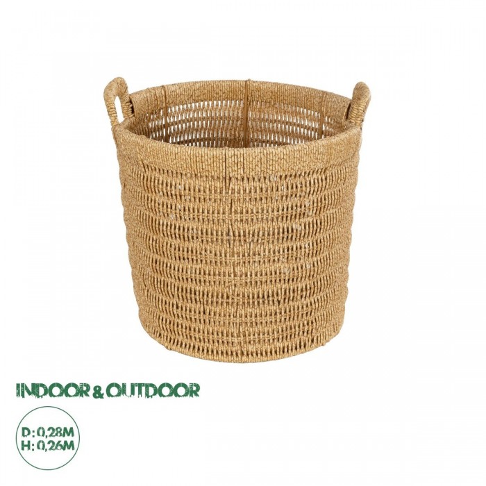 GloboStar® Artificial Garden BARBADOS 21499 Διακοσμητικό Πλεκτό Καλάθι - Κασπώ Γλάστρα - Flower Pot Μπεζ Μ28 x Π28 x Υ26cm GloboStar® Artificial Garden BARBADOS 21499 Διακοσμητικό Πλεκτό Καλάθι - Κασπώ Γλάστρα - Flower Pot Μπεζ Μ28 x Π28 x Υ26cm
