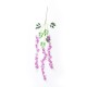 GloboStar® Artificial Garden PURPLE WISTERIA FLOWER BRANCH 21510 Σετ 12 Τεχνητά Διακοσμητικά κλαδιά Βιστέριας Μωβ Φ45 x Υ120cm