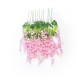 GloboStar® Artificial Garden PALE PINK WISTERIA FLOWER BRANCH 21511 Σετ 12 Τεχνητά Διακοσμητικά κλαδιά Βιστέριας Απαλό Ροζ Φ45 x Υ120cm