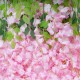 GloboStar® Artificial Garden PALE PINK WISTERIA FLOWER BRANCH 21511 Σετ 12 Τεχνητά Διακοσμητικά κλαδιά Βιστέριας Απαλό Ροζ Φ45 x Υ120cm