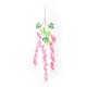 GloboStar® Artificial Garden HOT PINK WISTERIA FLOWER BRANCH 21512 Σετ 12 Τεχνητά Διακοσμητικά κλαδιά Βιστέριας Έντονο Ροζ Φ45 x Υ120cm