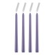 GloboStar® LAVENDER-FIELD 35203 ΣΕΤ 4 Αρωματικά Κεριά Κηροπηγίου Παραφίνης με Άρωμα Λεμόνι - Λεβάντα Μωβ Μ2 x Π2 x Υ25cm
