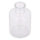 GloboStar® GRACE 35608 Διακοσμητικό Βάζο Πλαστικό Διάφανο Φ7 x Υ11cm