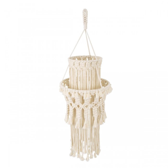 GloboStar® 36200 ETHIOPIA Καπέλο Φωτιστικού Boho - Μακραμέ Πλεκτό Χειροποίητο Μπεζ Υφασμάτινο με Σχοινί Φ30 x Υ90cm GloboStar® 36200 ETHIOPIA Καπέλο Φωτιστικού Boho - Μακραμέ Πλεκτό Χειροποίητο Μπεζ Υφασμάτινο με Σχοινί Φ30 x Υ90cm