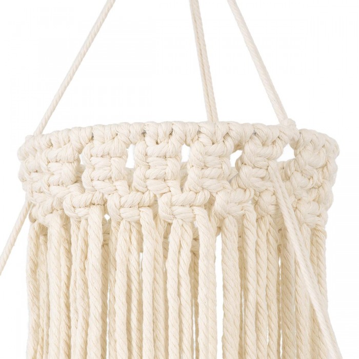 GloboStar® 36200 ETHIOPIA Καπέλο Φωτιστικού Boho - Μακραμέ Πλεκτό Χειροποίητο Μπεζ Υφασμάτινο με Σχοινί Φ30 x Υ90cm GloboStar® 36200 ETHIOPIA Καπέλο Φωτιστικού Boho - Μακραμέ Πλεκτό Χειροποίητο Μπεζ Υφασμάτινο με Σχοινί Φ30 x Υ90cm