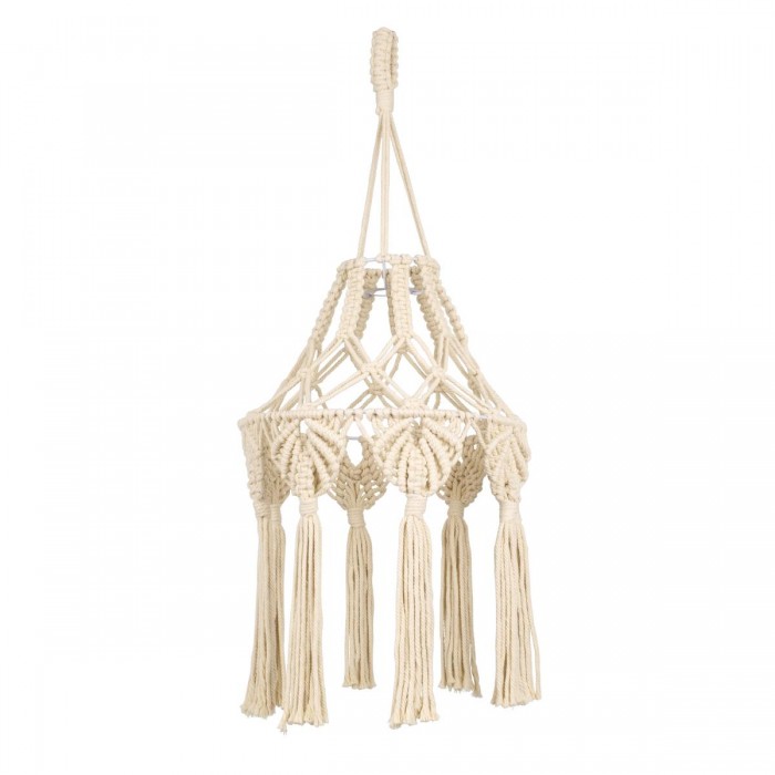 GloboStar® 36201 MOROCCO Καπέλο Φωτιστικού Boho - Μακραμέ Πλεκτό Χειροποίητο Μπεζ Υφασμάτινο με Σχοινί Φ30 x Υ70cm GloboStar® 36201 MOROCCO Καπέλο Φωτιστικού Boho - Μακραμέ Πλεκτό Χειροποίητο Μπεζ Υφασμάτινο με Σχοινί Φ30 x Υ70cm