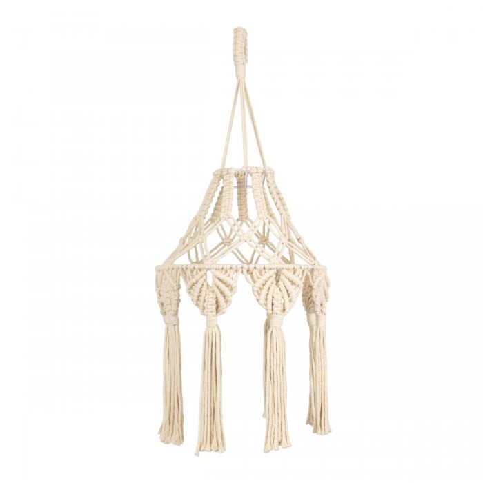 GloboStar® 36201 MOROCCO Καπέλο Φωτιστικού Boho - Μακραμέ Πλεκτό Χειροποίητο Μπεζ Υφασμάτινο με Σχοινί Φ30 x Υ70cm GloboStar® 36201 MOROCCO Καπέλο Φωτιστικού Boho - Μακραμέ Πλεκτό Χειροποίητο Μπεζ Υφασμάτινο με Σχοινί Φ30 x Υ70cm