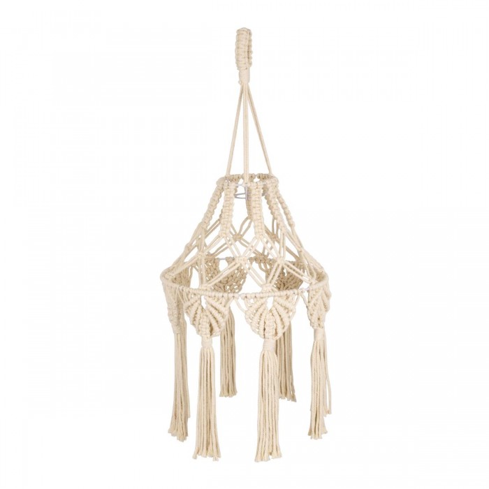 GloboStar® 36201 MOROCCO Καπέλο Φωτιστικού Boho - Μακραμέ Πλεκτό Χειροποίητο Μπεζ Υφασμάτινο με Σχοινί Φ30 x Υ70cm GloboStar® 36201 MOROCCO Καπέλο Φωτιστικού Boho - Μακραμέ Πλεκτό Χειροποίητο Μπεζ Υφασμάτινο με Σχοινί Φ30 x Υ70cm