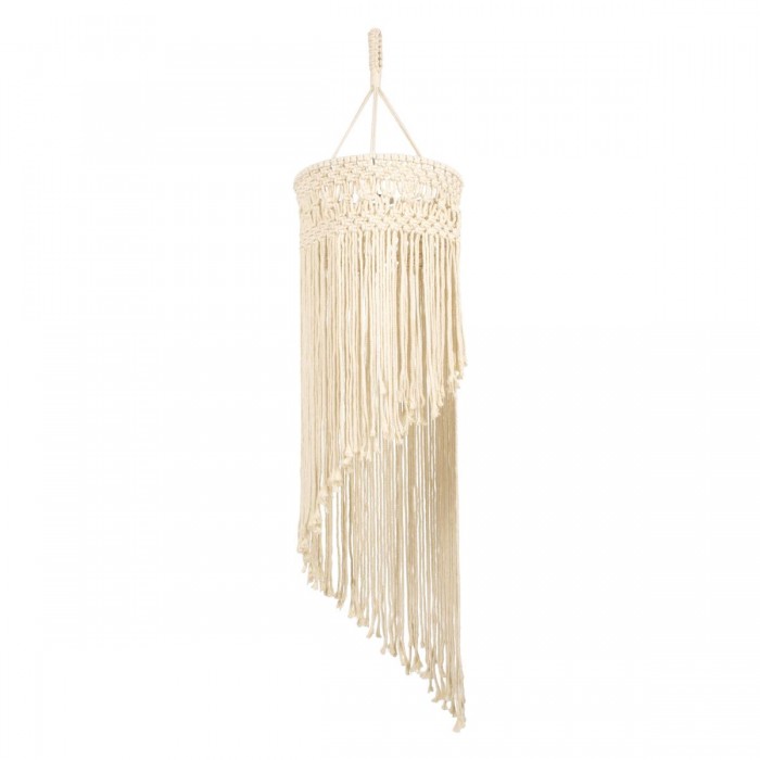 GloboStar® 36203 TUNISIA Καπέλο Φωτιστικού Boho - Μακραμέ Πλεκτό Χειροποίητο Μπεζ Υφασμάτινο με Σχοινί Φ30 x Υ120cm GloboStar® 36203 TUNISIA Καπέλο Φωτιστικού Boho - Μακραμέ Πλεκτό Χειροποίητο Μπεζ Υφασμάτινο με Σχοινί Φ30 x Υ120cm