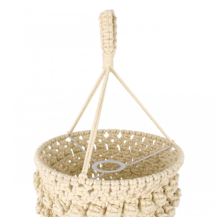 GloboStar® 36205 UGANDA Καπέλο Φωτιστικού Boho - Μακραμέ Πλεκτό Χειροποίητο Μπεζ Υφασμάτινο με Σχοινί Φ25 x Υ70cm GloboStar® 36205 UGANDA Καπέλο Φωτιστικού Boho - Μακραμέ Πλεκτό Χειροποίητο Μπεζ Υφασμάτινο με Σχοινί Φ25 x Υ70cm